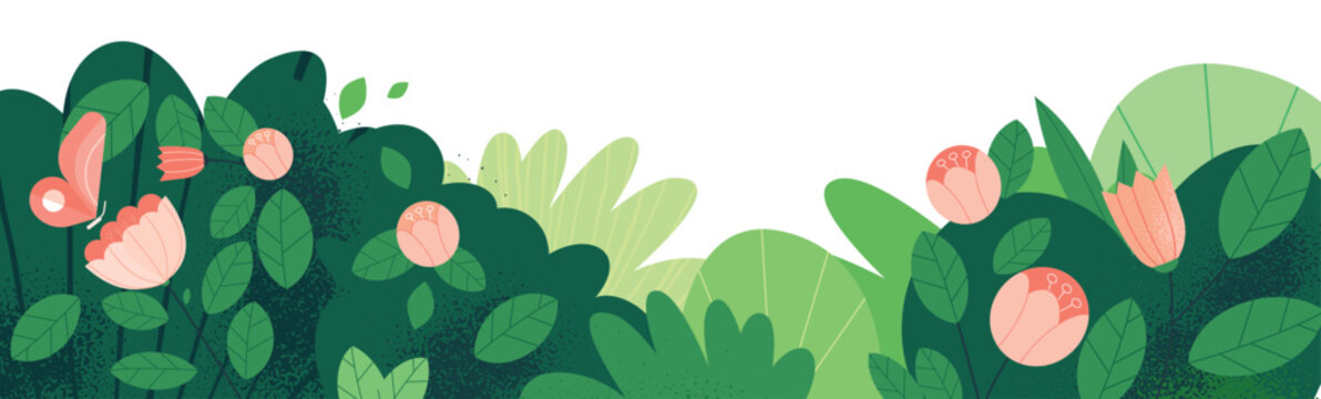 Nature background. Vector illustration for graphic and web design, social media, banner, wedding, advertising, 