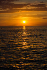 Obraz premium Beautiful sunset in the coastal town of Piran (Slovenia)