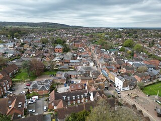 Fototapeta na wymiar Aldbury Village in Hertfordshire drone aerial view