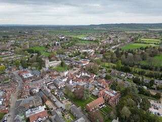 Aldbury Village in Hertfordshire drone aerial view