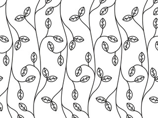 floral pattern line art design
