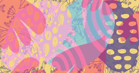 Fototapeta na wymiar abstract colorful background with flowers