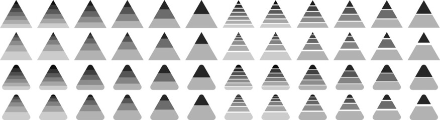 三角形のピラミッド型ヒエラルキー階層のベクターイラストのセット © summer orange