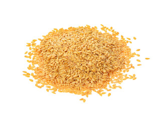 Golden flax seed isolated  on   transparent png