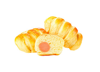 Croissant isolated on   transparent png