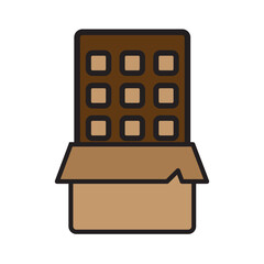 chocolate food vector icon
