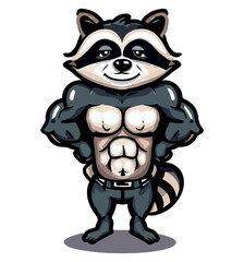 Unbelievable Raccoon Physique: Sculpted Six-Pack Abs