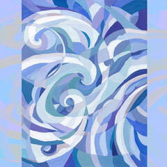 abstract blue background cold