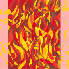 Fire background hot colours