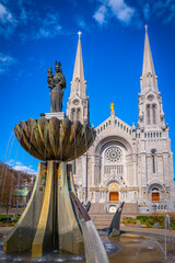 The Basilica of Sainte-Anne-de-Beaupré, Roman Catholic Church, a place of pilgrimage in Quebec, Canada