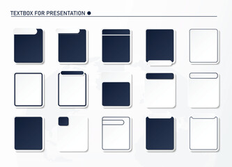 Square text boxes for presentation. Vector info graphics for your business project.