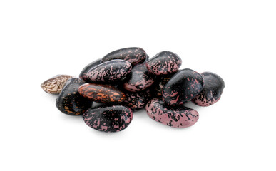 Pile of dry kidney beans on white background