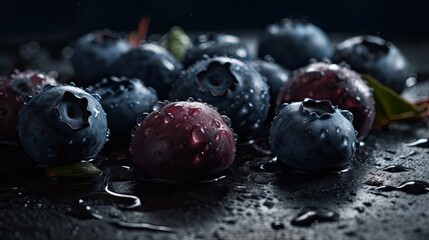 blueberries and grapes