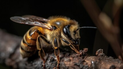 bee on the ground