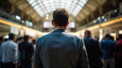 person attending a networking event or conference generative ai