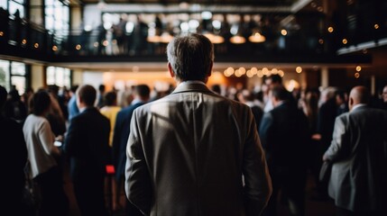 person attending a networking event or conference generative ai