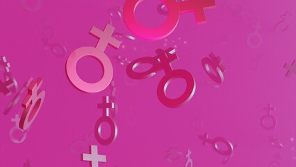 3D illustration Background for advertising and wallpaper in festival and women scene. 3D rendering in decorative concept.