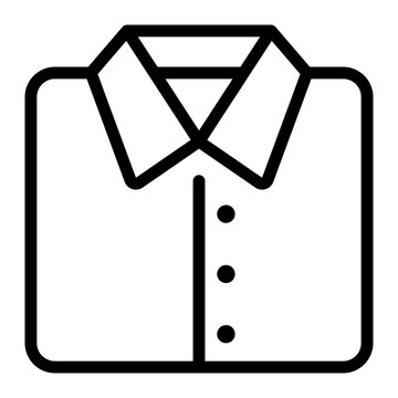 basic formal shirt simple line icon symbol