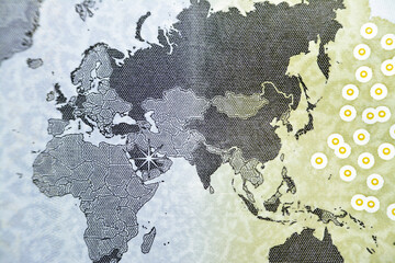 a map of the world depicting G20 summit countries in a different color series 2020 AD 1442 AH from...