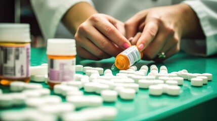 pharmacist preparing medication generative ai