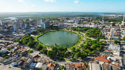 Parque da lagoa Solon de Lucena na cidade de João Pessoa, Parnaíba, Brasil