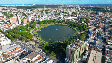 Parque da lagoa Solon de Lucena na cidade de João Pessoa, Parnaíba, Brasil