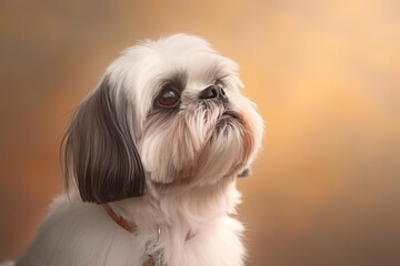 shih tzu dog portrait, AI Generative