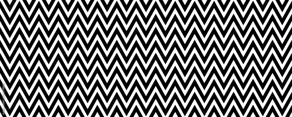 Aufkleber chevron seamless pattern. repeating zig zag ornament texture. black and white herringbone background