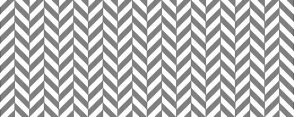 Herringbone seamless pattern. Black and white chevron background. Repeating zigzag texture with diagonal lines. Textile fabric print design swatch. Vector illustration and wallpaper template