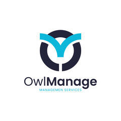Modern logo graphic combination of circle and silhouette of owl eyebrow. It is suitable for use in financial companies