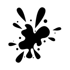 Naklejka premium Water paint solid splatter illustration