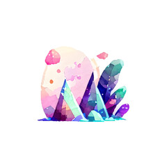 Fototapeta premium Watercolor illustration of flowers 