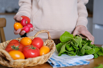 Farm organic food and vegetables.