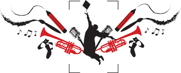 Art Music Dance Graduation Vector Logo © Michelle