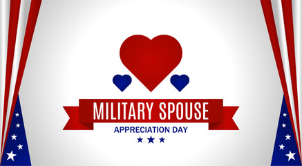 Military spouse appreciation day. Vector illustration. Suitable for Poster, Banners, background and greeting card. 