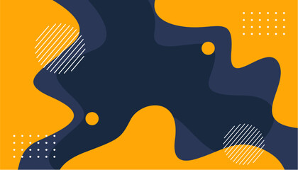 Vector geometric background with orange and blue abstract shapes, use for Wallpaper, poster design, banners, templates and more