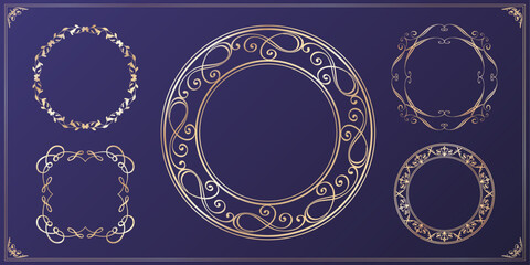 高級感のあるフレームデザインセット