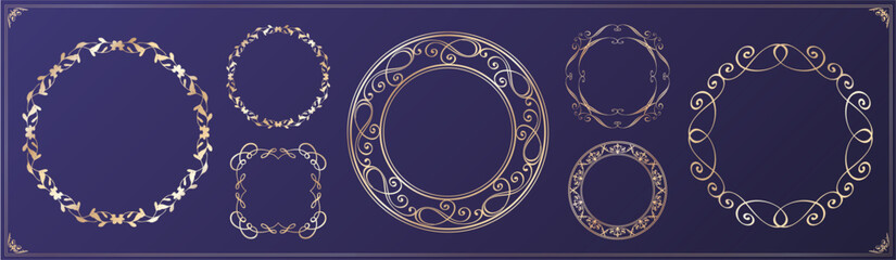 高級感のあるフレームデザインセット