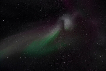 High-altitude Northern lights (aurora borealis)