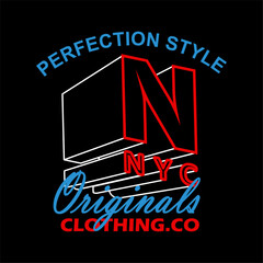 Obraz premium Vector illustration NYC original Typography t-shirt graphics poster banner flyer postcard 
