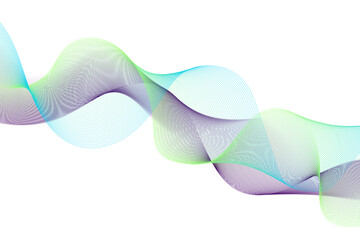 Abstract colorful gradient technology wavy curve lines background.
