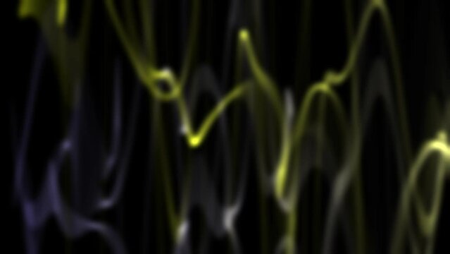 String Theory. A subtle abstract screensaver of light waves on a black background.