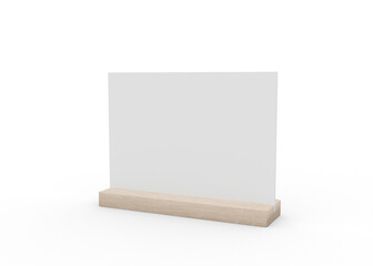 Table tent with card holder mockup