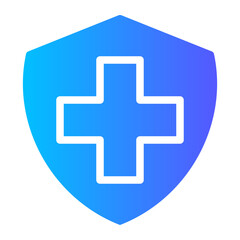 medical insurance gradient icon