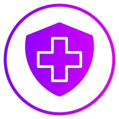 Fototapeta premium medical insurance gradient icon