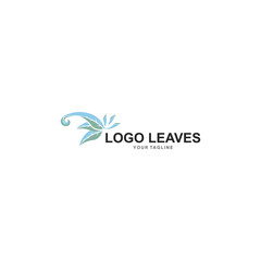 Three leaves vector logo concept with soft colors suitable for your website or company icon