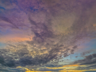 Sunrise skyscape with clouds