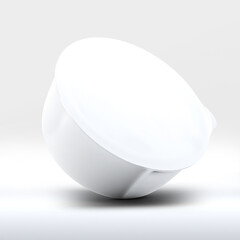 Instant Food Bowl Mock-Up 3D illustration. 3D rendering. food.