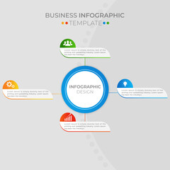 Creative Steps business infographic template Can be used for steps, options, business processes
