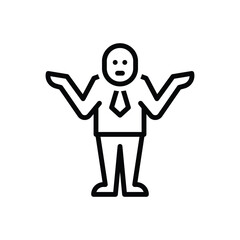 Black line icon for whatever 